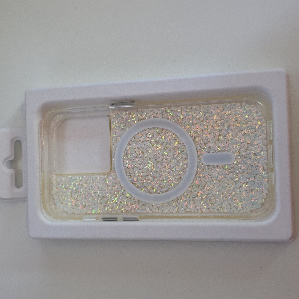 Case Mate Gold And Clear Confetti Phone Case iPhone 14 Pro 10' Drop Protection - Picture 2 of 10